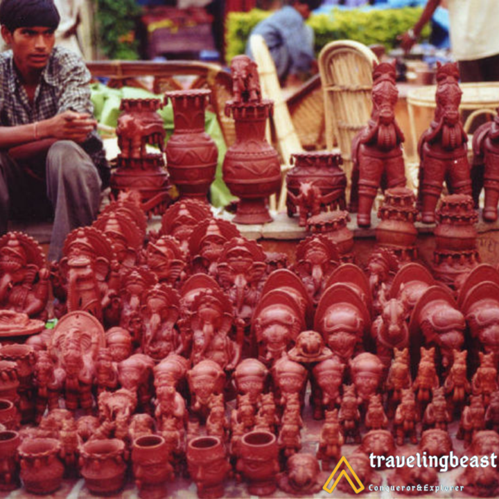 handmade pottery seller- Dilli Haat