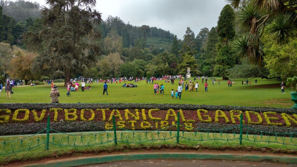 botanical garden in ooty